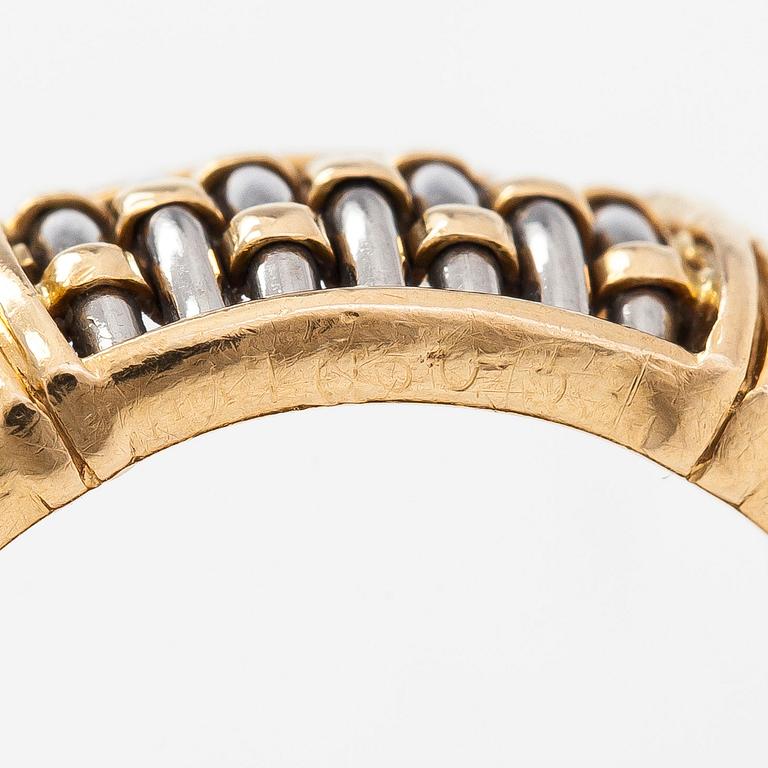 Cartier, ring, 18K guld och stål med briljantslipade diamanter.