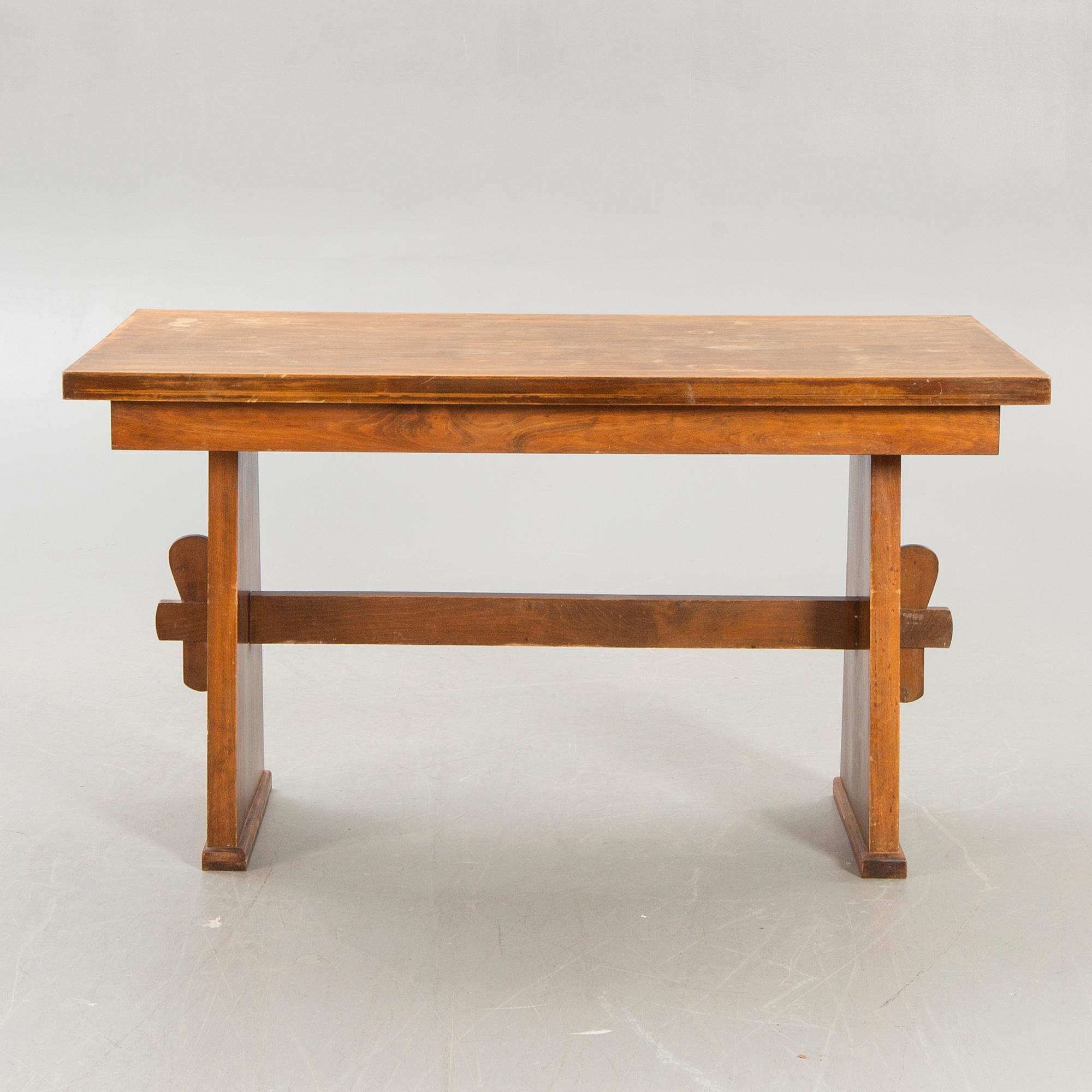 A five pcs pine 1950s dining set.