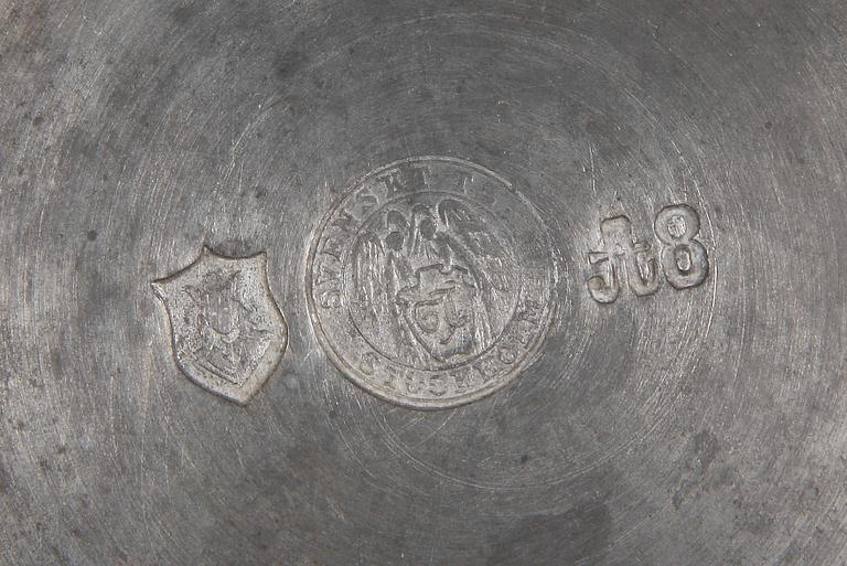BÄGARE, tenn, Firma svenskt tenn, Stockholm 1927.