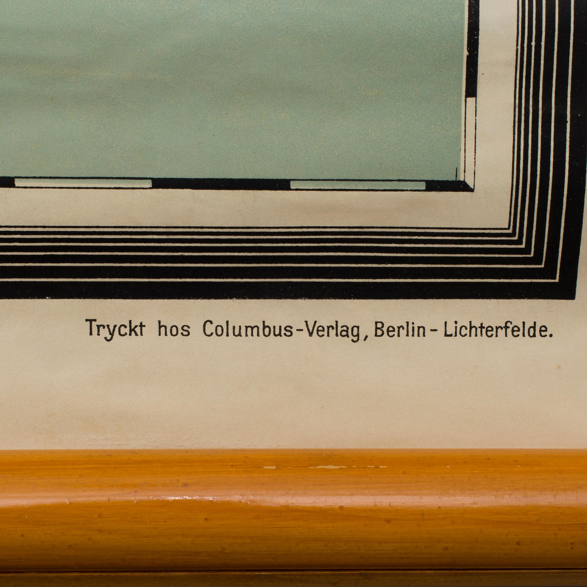SKOLKARTA, "Balkanhalvöarna", Columbus verlag/P.A Norstedts och Söner, 1920/30-tal.