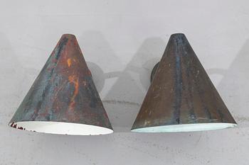 HANS-AGNE JAKOBSSON, Two "Tratten" Wall lamps, Markaryd, second half of the 20th century.