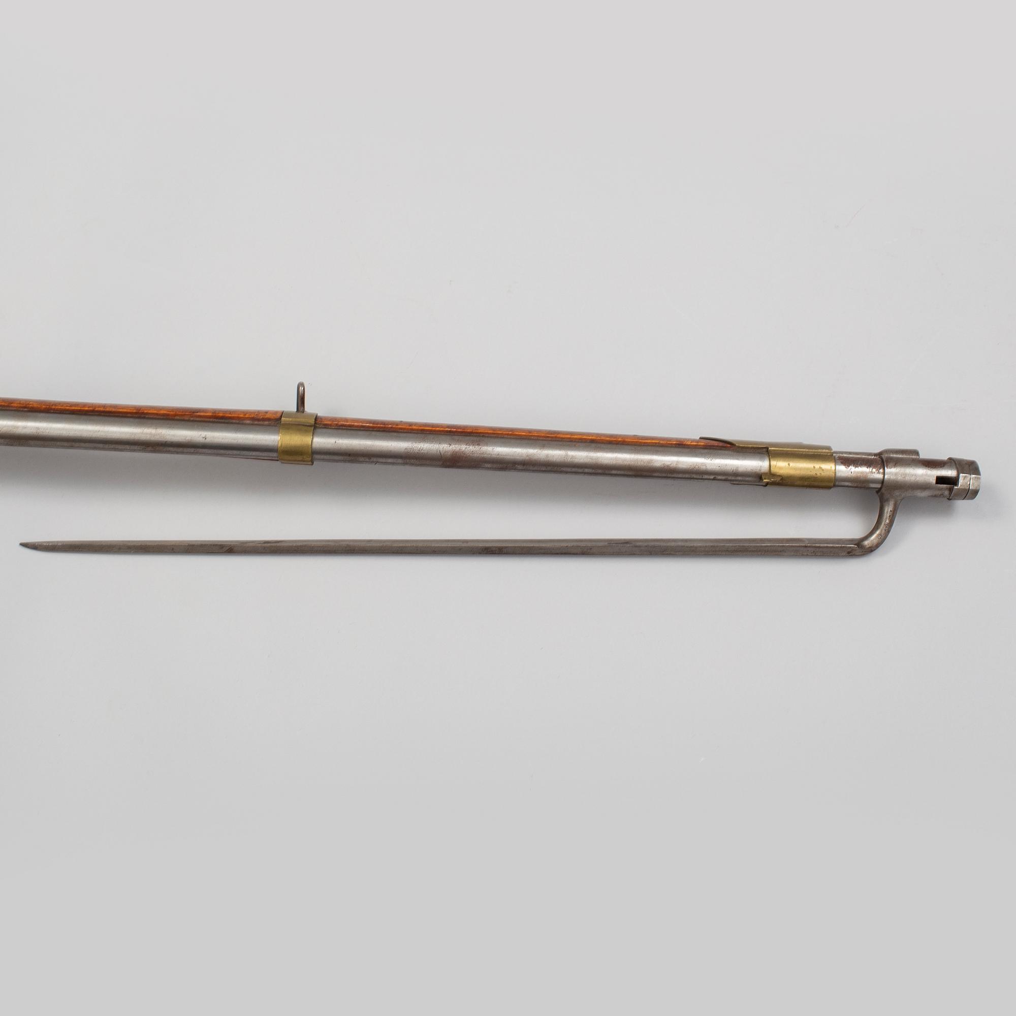 A Swedish percussion rifle 1845-54 pattern.