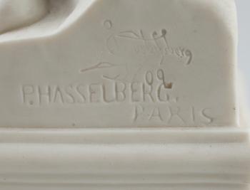 FIGUR, parian, Per Hasselberg, Gustafsberg 1909.
