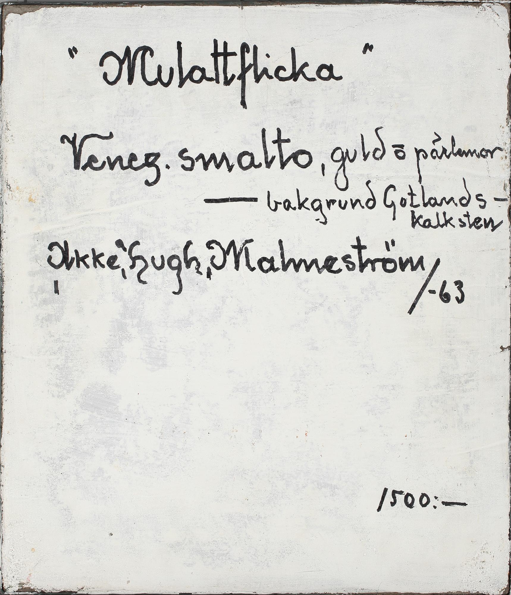 AKKE HUGH MALMESTRÖM, mosaik, signerad och daterad -63.