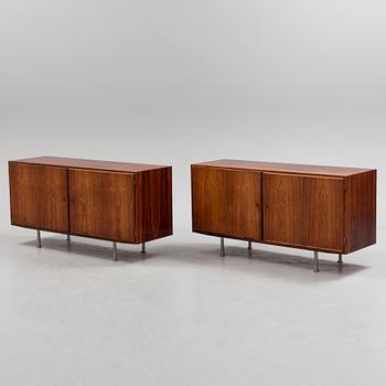 POUL HUNDEVAD, a pair of sideboards, Denmark, second half of the 20th century.