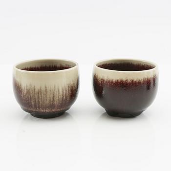 Rolf Palm, vaser och skålar 12 st  signerade glaserat stengods.