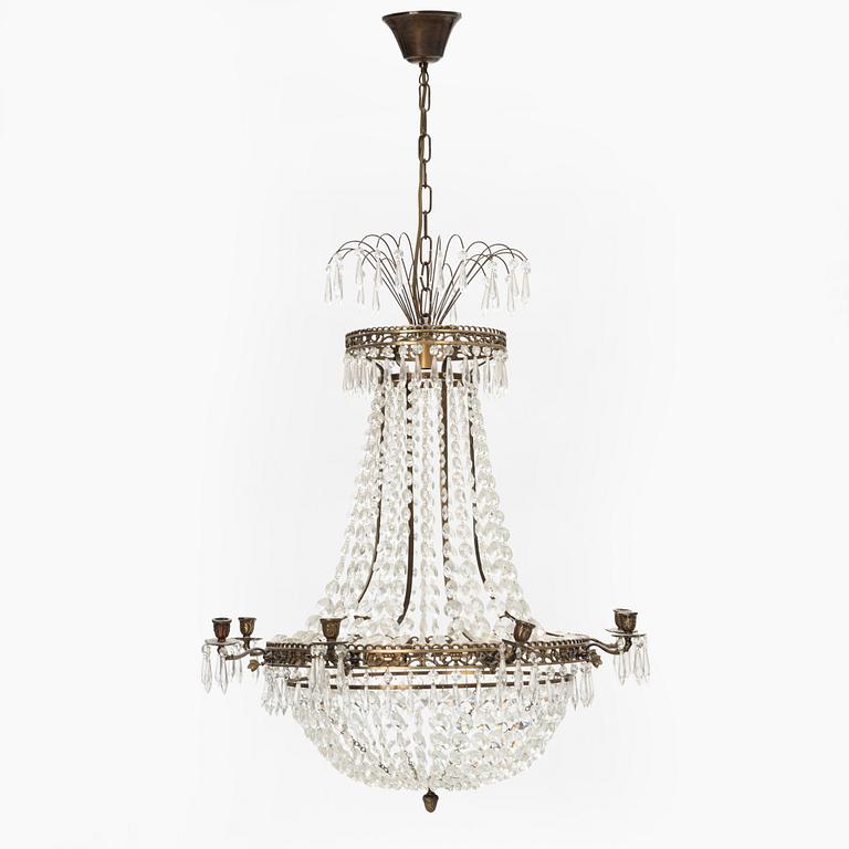 An Empire style chendelier, mid/secnd half of the 20th century.