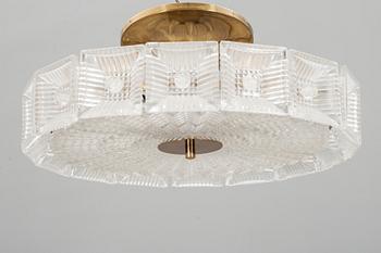 TAKLAMPA, glas, Carl Fagerlund, Orrefors. 1900-talets mitt.