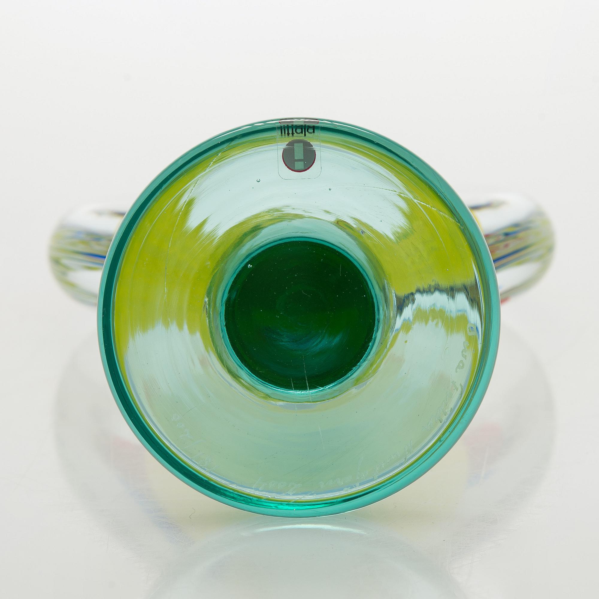 Oiva Toikka, skulptur, "Lollipop", signerad Oiva Toikka, Nuutajärvi 2004 181/200.