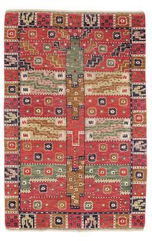 227. Märta Måås-Fjetterström, a carpet, "Tornet", knotted pile, ca 244,5-246,5 x 155-159,5 cm, signed AB MMF.