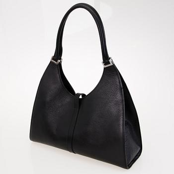 GUCCI Black Leather Jackie O Bag.