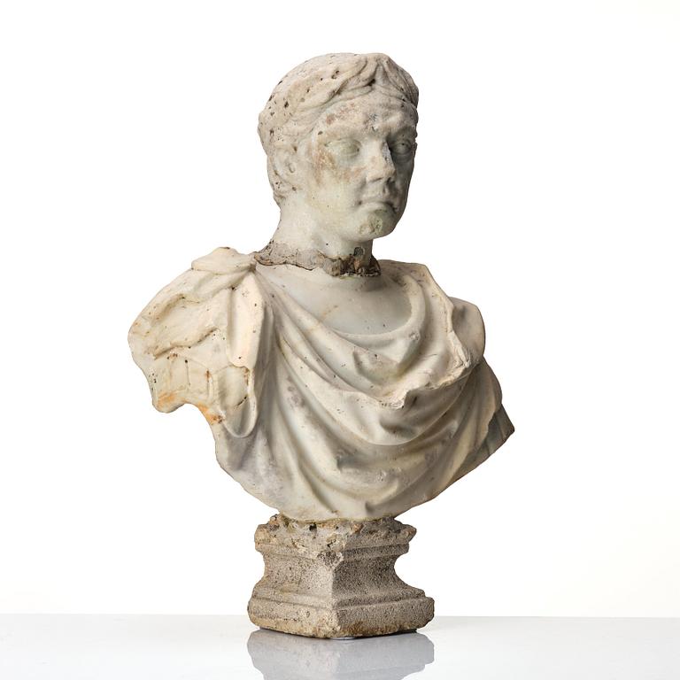 A presumably Italian Grand tour bust, 17th century or later.