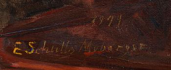 ELSA SCHULTZ MOBERGER 1879-?, olja på duk, signerad och daterad 1949.