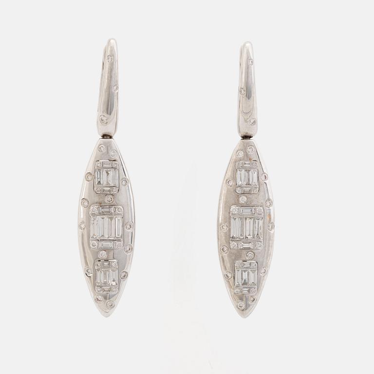 Baguette and brilliant cut dimona earrings.