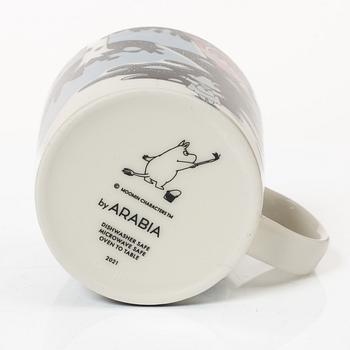 Arabia, Moomin mugs, plates and a jug, 7 pieces, porcelain, Finland.