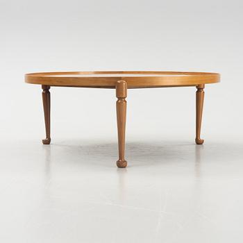 Josef Frank, a model '2139' burr elm veneered coffee table, Svenskt Tenn, after 1985.
