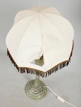 BORDSLAMPA, glas, tidigt 1900-tal.