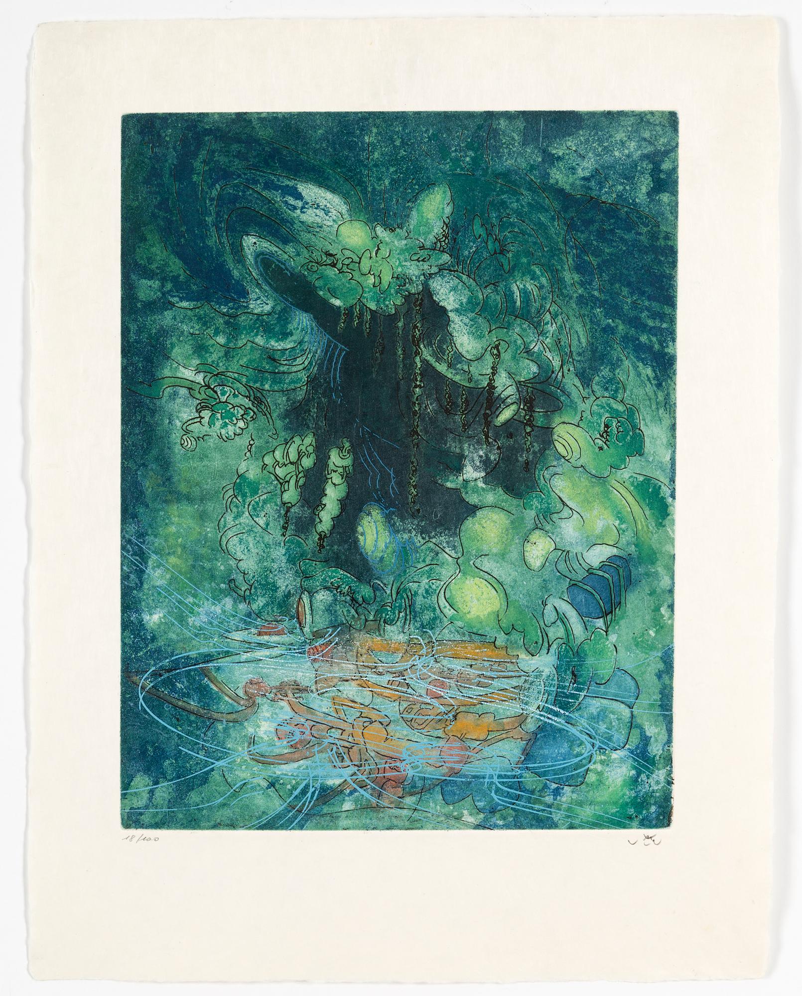 ROBERTO MATTA, 10 pieces of aquatint etchings named "Home' Mére", signed and numbered 71/100.