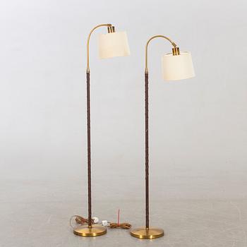 EINAR BÄCKSTRÖM, two  floor lamps mid 20th century.