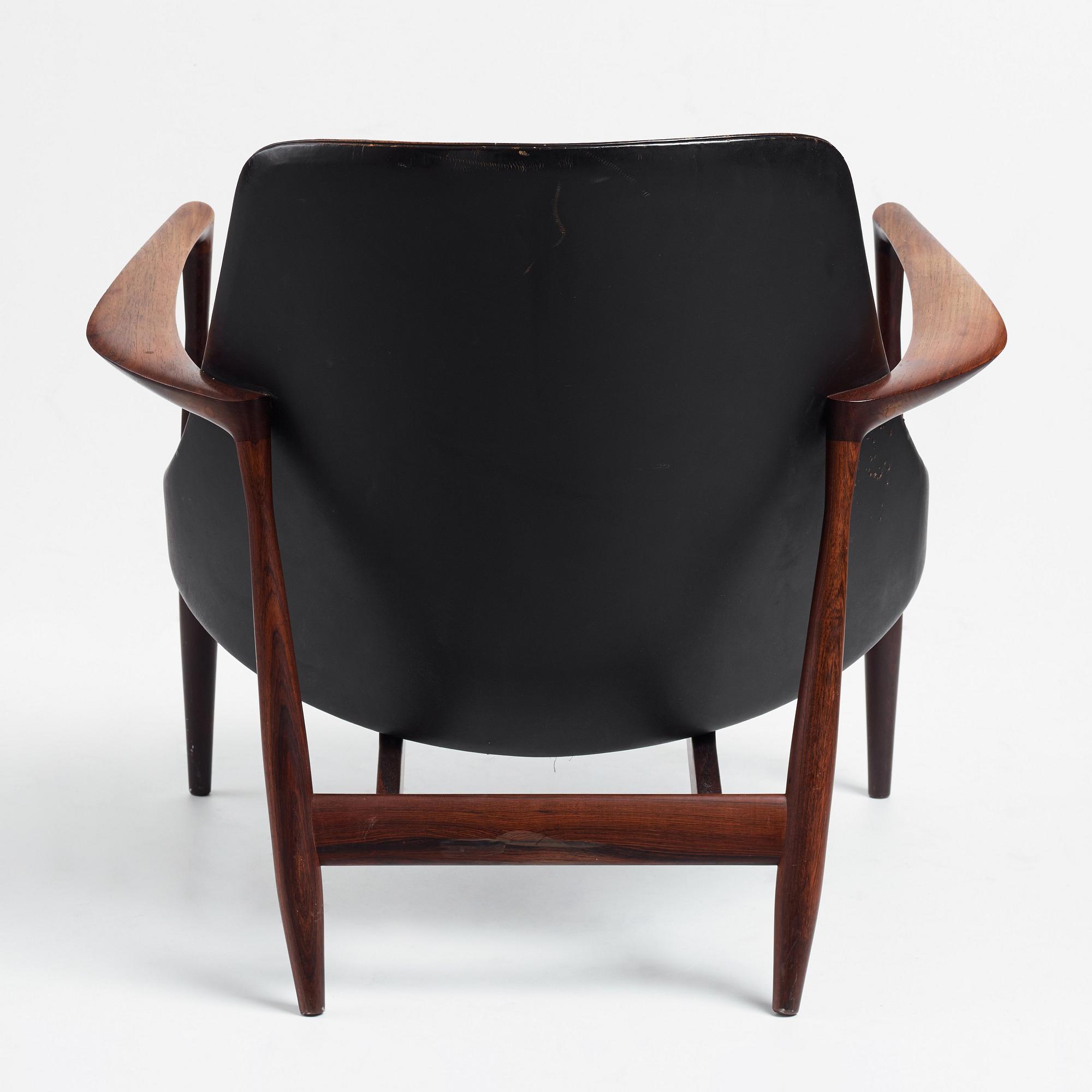 Ib Kofod-Larsen, a palisander "Elisabeth", easy chair, model "U 65", Christensen & Larsen, Copenhagen, Denmark, 1950-60's.