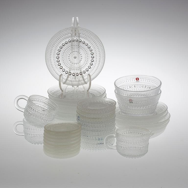 SERVISDELAR, glas, 72 delar, Kastehelmi, Iittala.