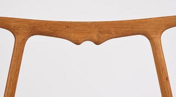 Hans J. Wegner, a pair of oak and rattan folding chairs 'JH-512', Johannes Hansen, Denmark 1950-60s.