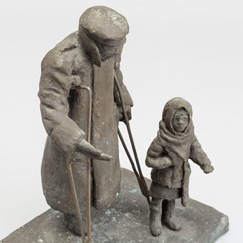 EINO HANSKI, skulptur, brons, osignerad.