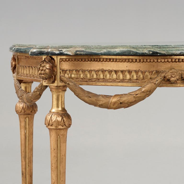 A Gustavian late 18th century console table.