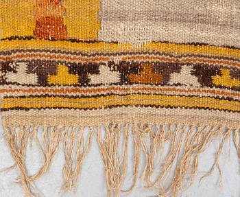 Märta Måås-Fjetterström, a drape, "Gula Dubbelkorset", flat weave, ca 235,5-239 x 154-155,5 cm, signed MMF.