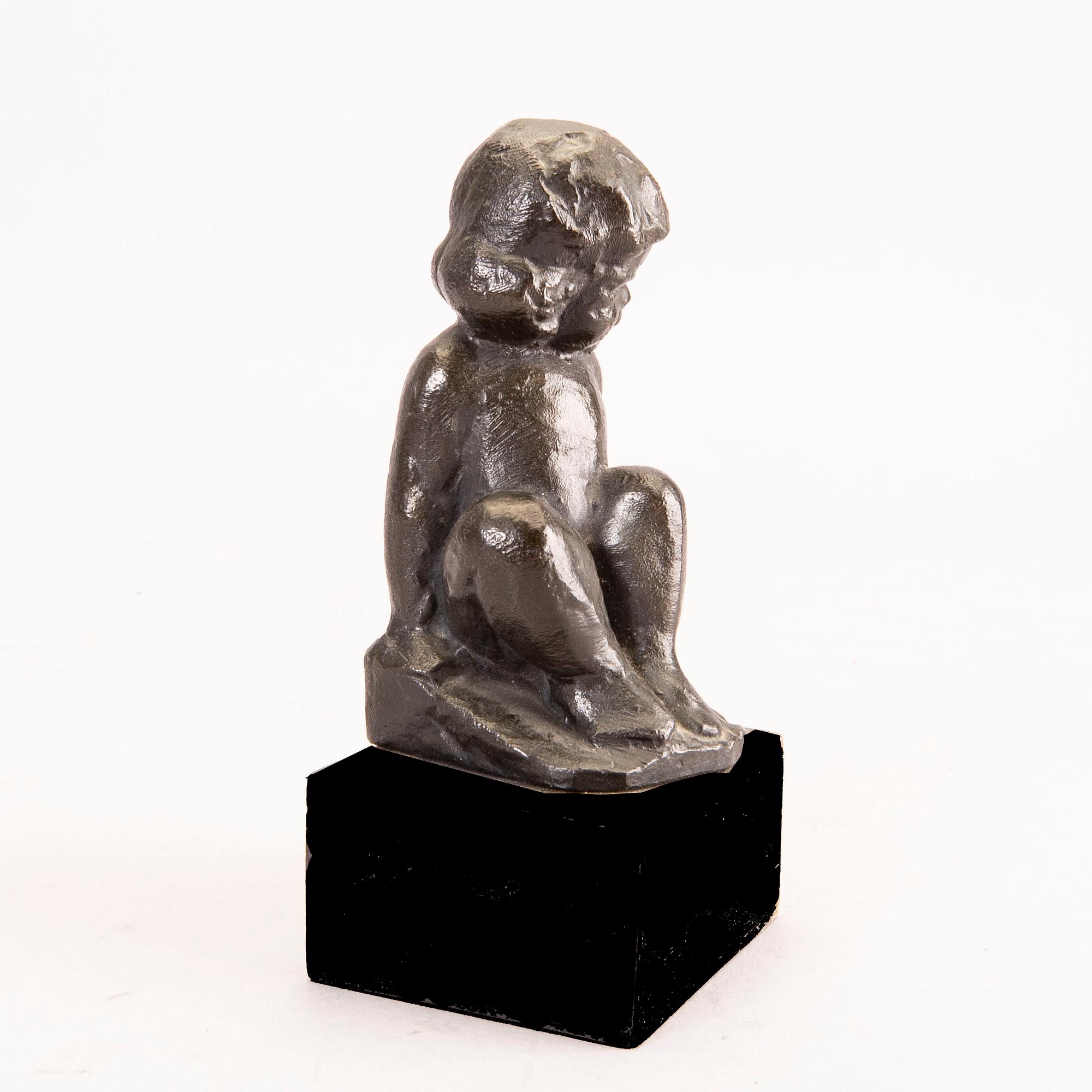 Carl Einar Borgström, skulptur, patinerad brons, stämpelsignerad.