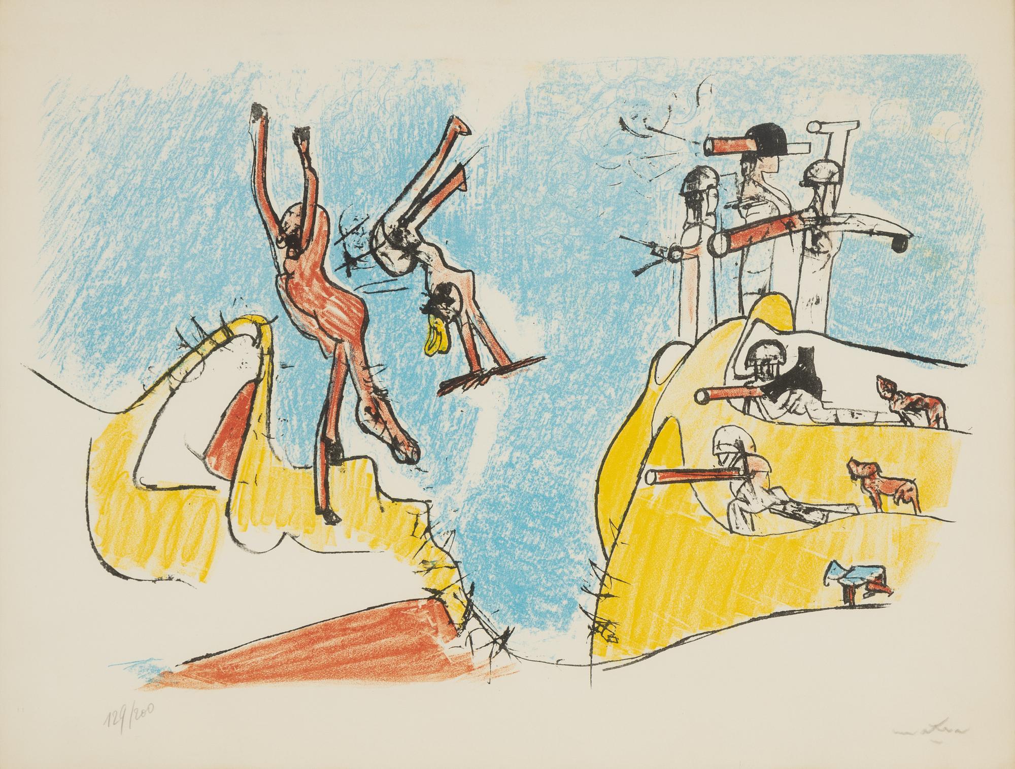 Roberto Matta, lithograph in colours, signed 129/200.