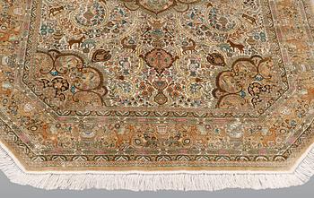 A rug, oriental silk, ca silk, ca 245 x 175 cm.