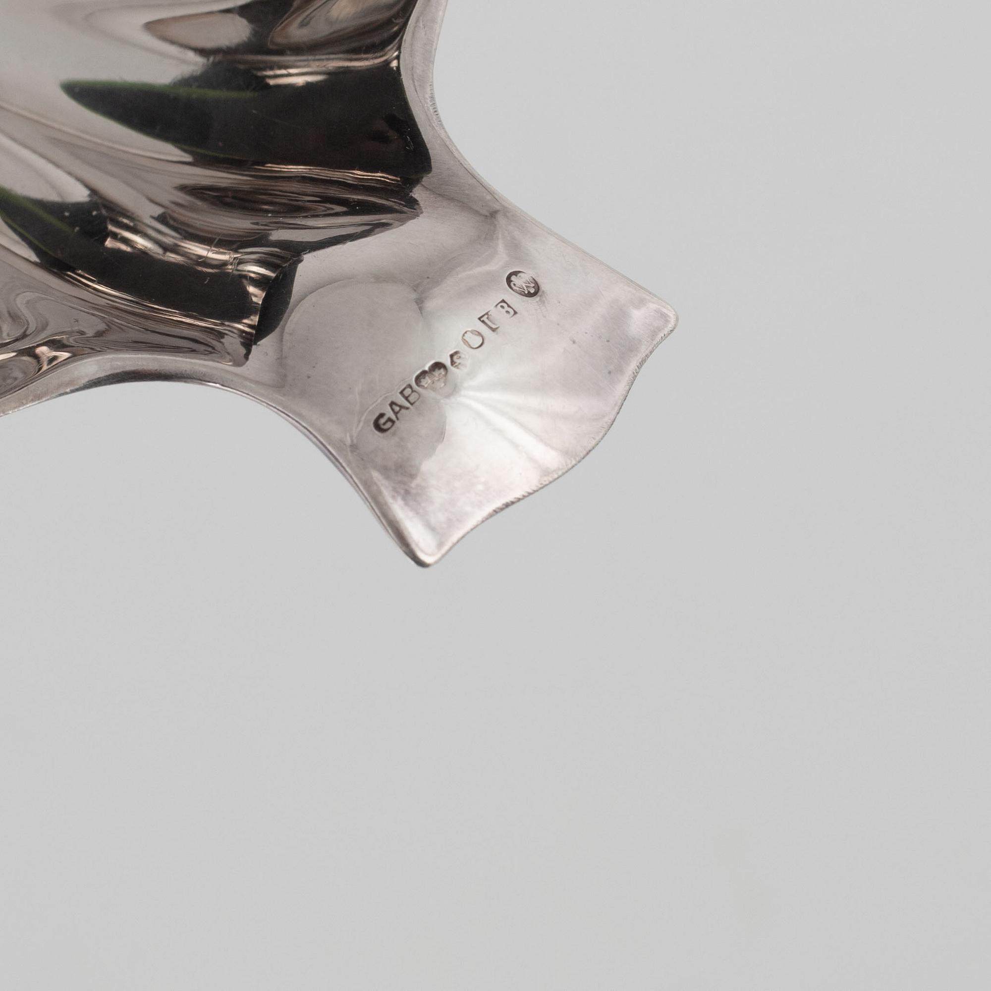 Parti silver, 7 delar, bl.a. MGAB, Uppsala 1955.