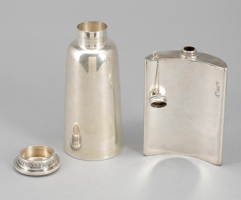 SHAKER och PLUNTA, nysilver, bl.a. C G Hallberg, omkring 1900-talets mitt.