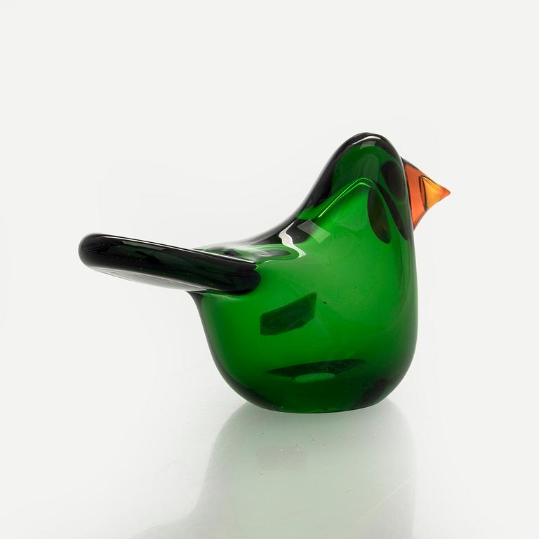 Oiva Toikka, A glass bird, "Flycatcher" signed Oiva Toikka Nuutajärvi Notsjö.