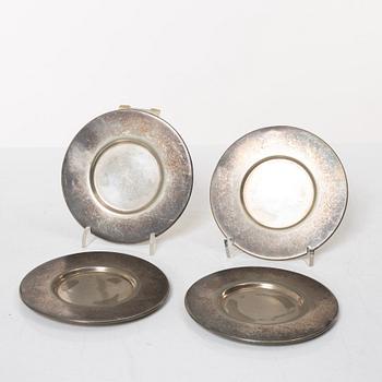 Gio Ponti, teservis, 6 delar, Athur Krupp Berndorfer Metallwarenfabrik, Österrike/Milano, 1930/40-tal.