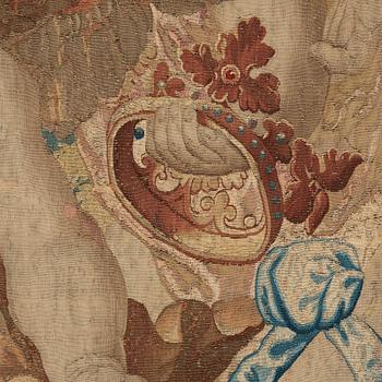 A TAPESTRY, tapestry weave. 339 x 316,5 cm. Brussels, early 17th century.