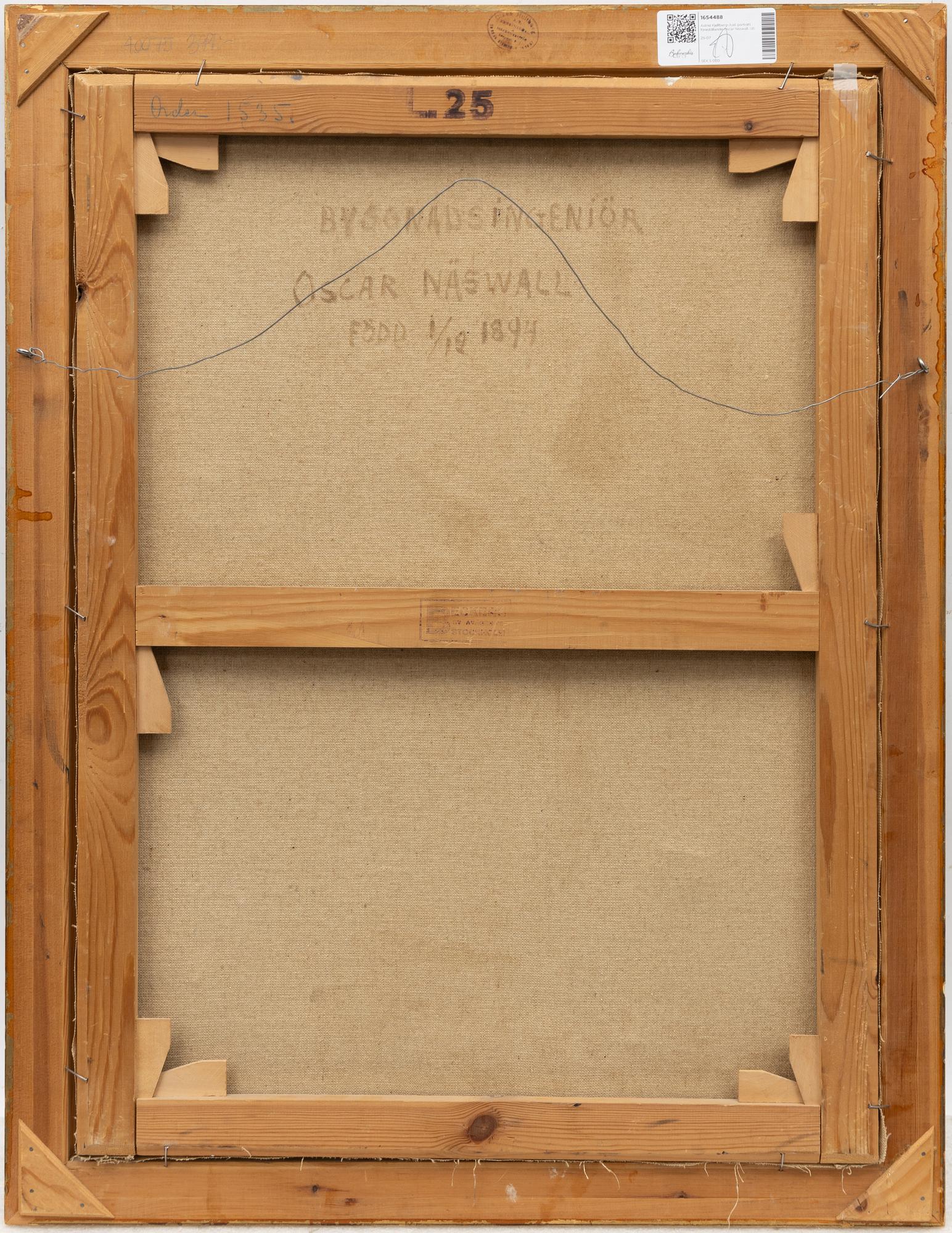 Astrid Kjellberg-Juel, Portrait of the civil engineer Oscar Näswall.