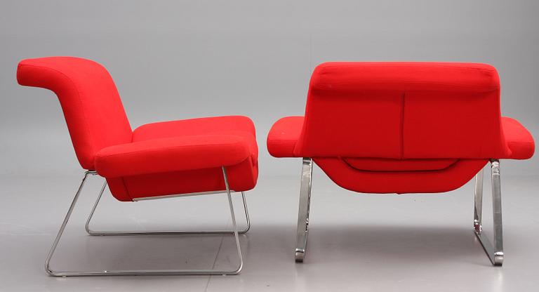 FÅTÖLJER, ett par, 1900-talets andra hälft.