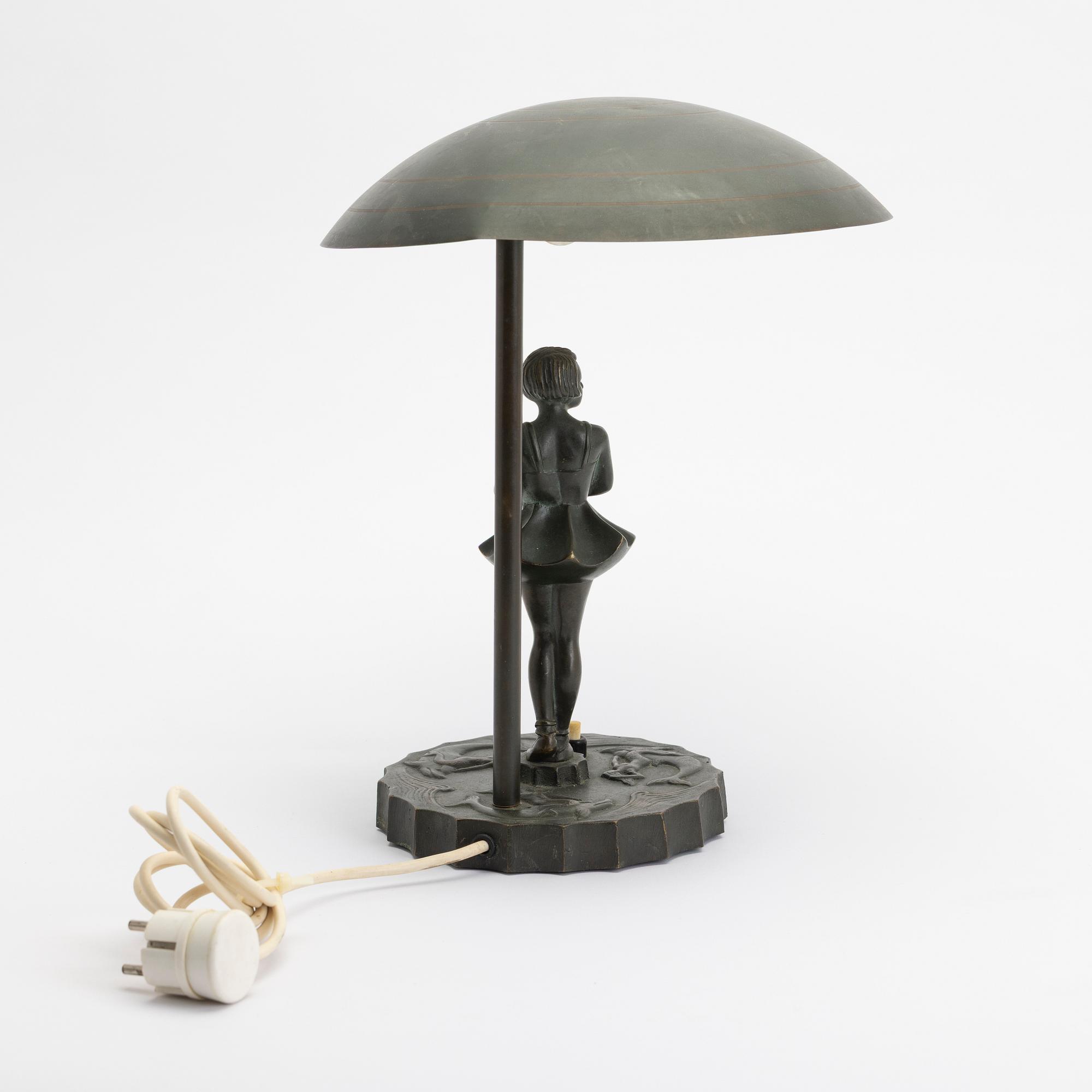 Table lamp, Malmö Metal Goods Factory, Art Deco, 1930s.