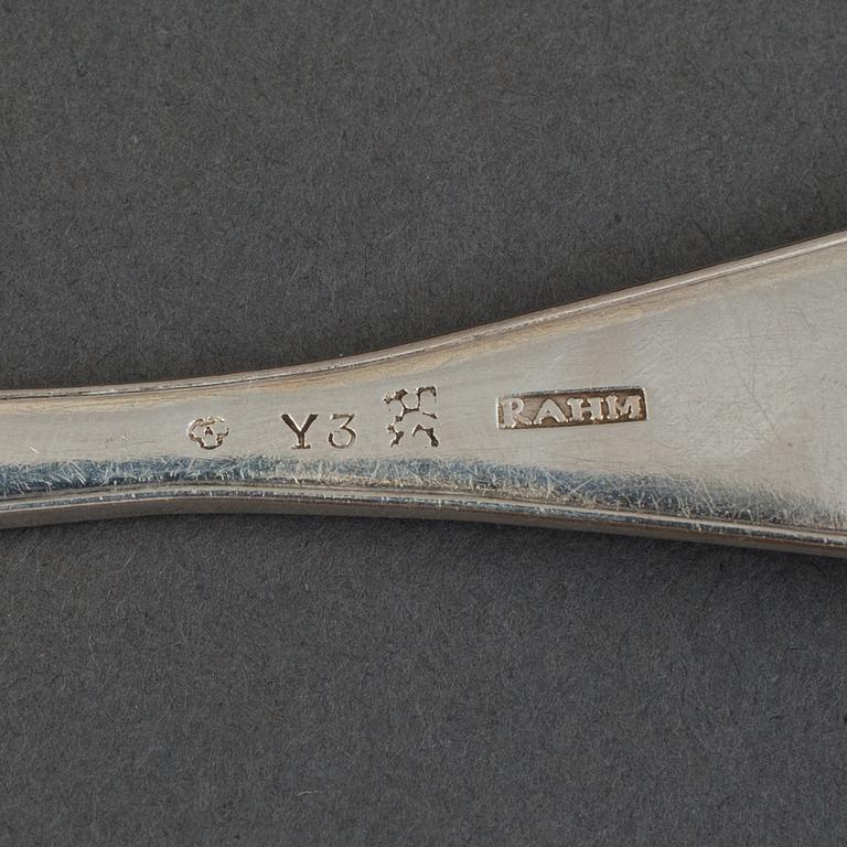 THREE SILVER TABLE SPOONS, Norrköping, first half of the 19th century. Weight ca 205 g.