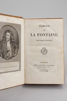 BOOKS: Fables de la Fontaine, 2 volS, 1818.  Histoire de la Guerre de Trente Ans, 2 volS, 1803.