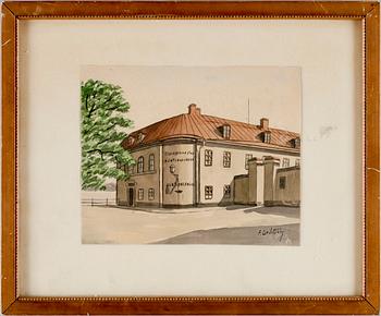 FRANS LINDSTRÖM, akvareller, 4 st, sign. 1900-talets första hälft.