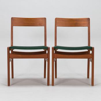 A dining table and four chairs from Ulferts in Tibro,  Sweden, around the mid 20th century.