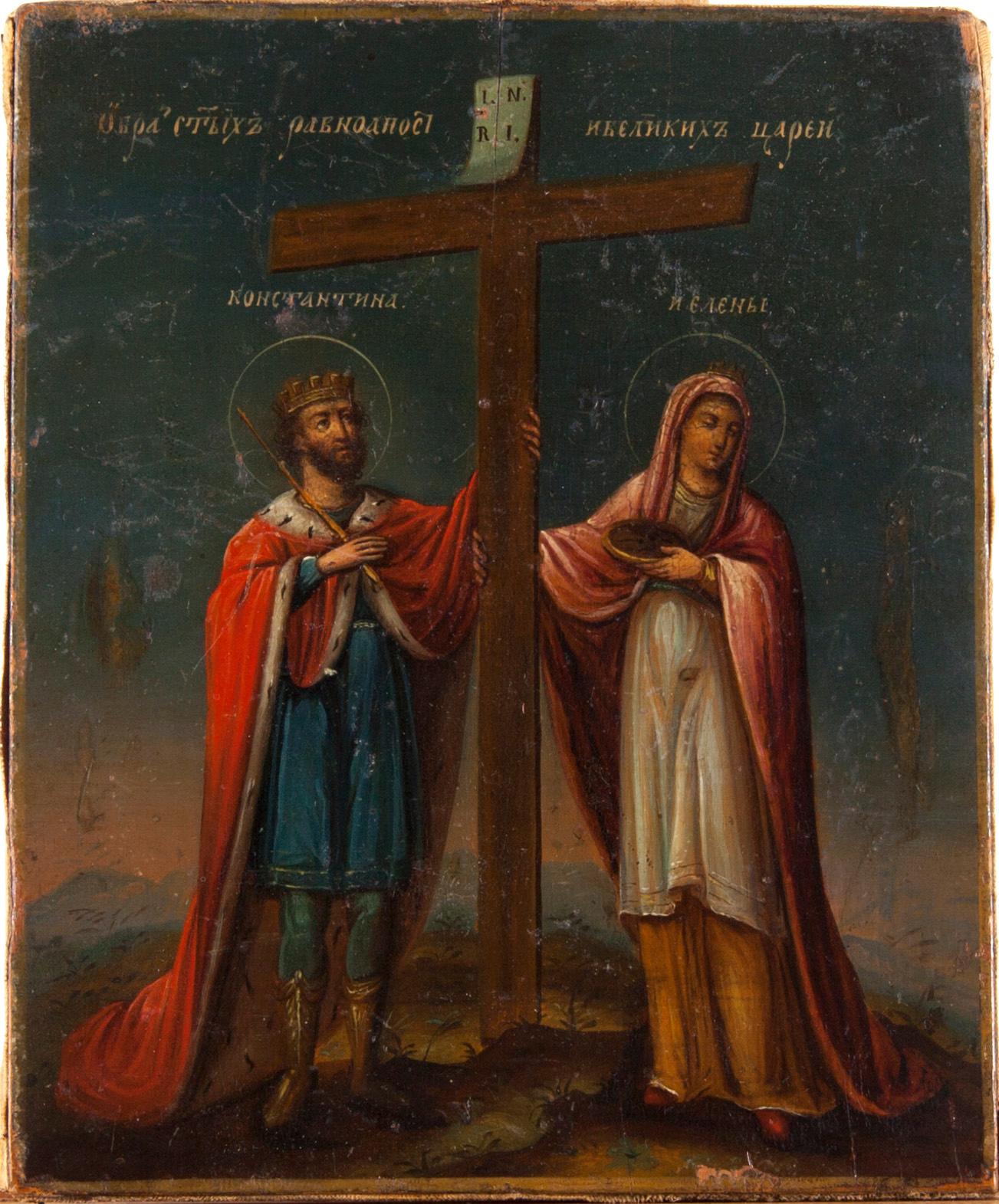IKON, olja på pannå, Ryssland 1800-talets slut.