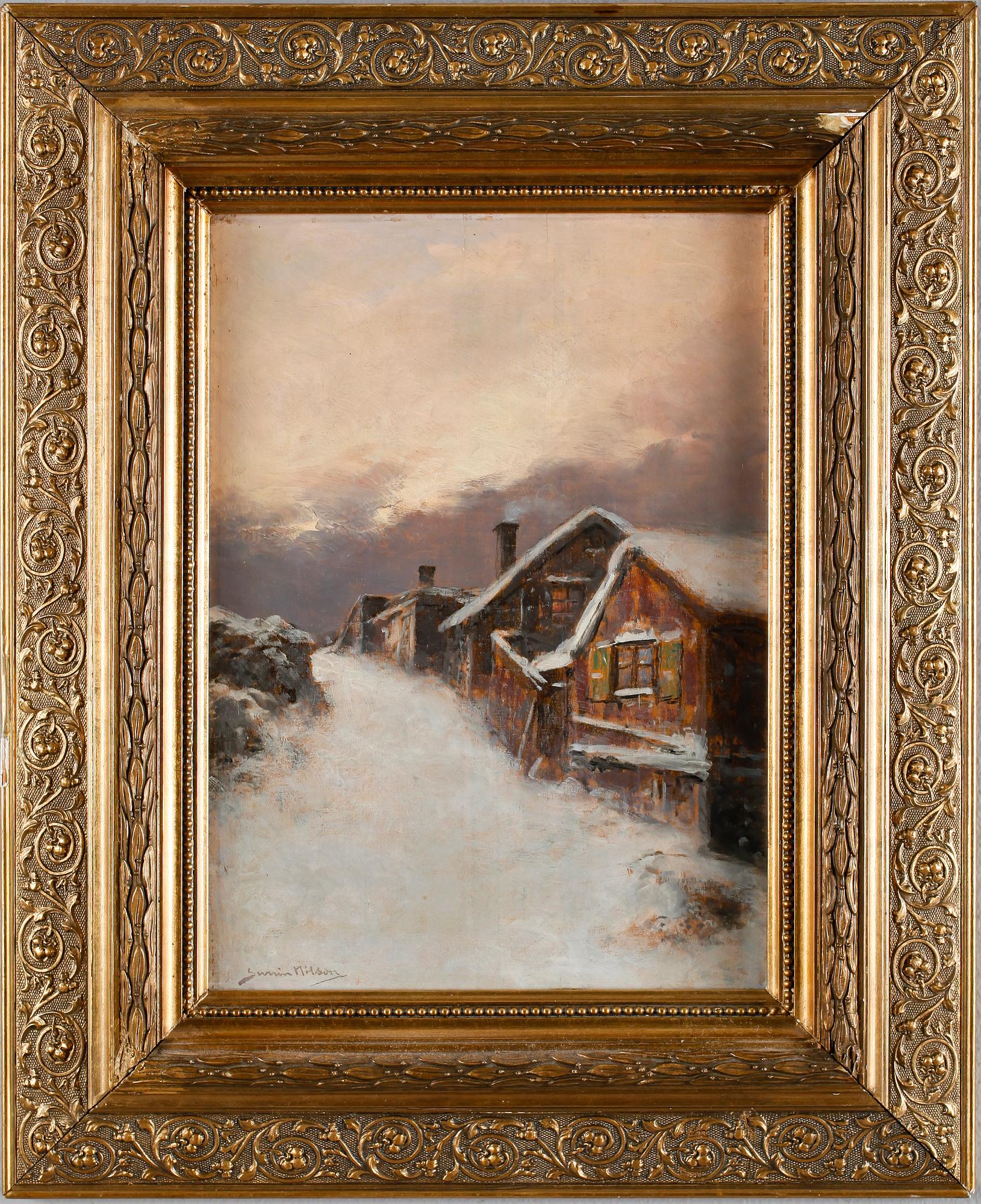 SEVERIN NILSON, olja på pannå, signerad.