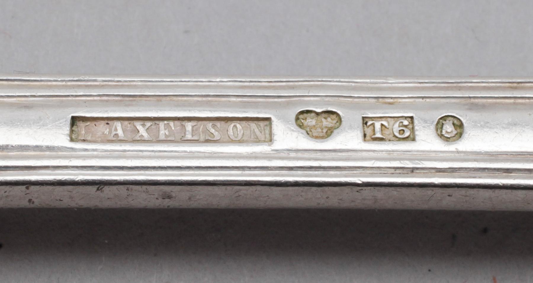 MATSKEDAR, 3 st, silver, olika, svenska stämplar, 1800-tal. Vikt ca 193 gram.