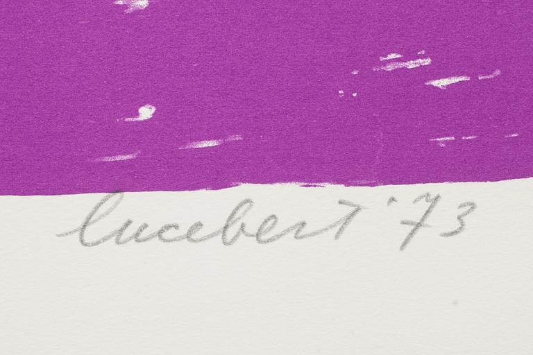 LUCEBERT, färglitografi, signerad och numrerad XIII/XX, daterad '73.