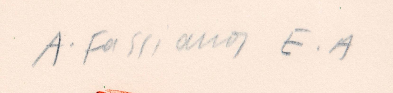 Alexandre Fassianos, färglitografi signerad och numrerad  ea.