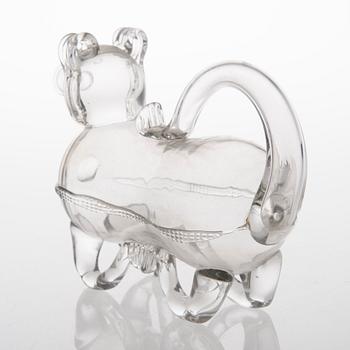 KARAFF, glas, Brännvinshund, 1900-tal.